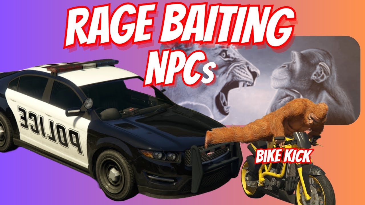 GTA 5: Ten Minutes Of *RAGE BAITING* NPCS WITH BIKE KICKS