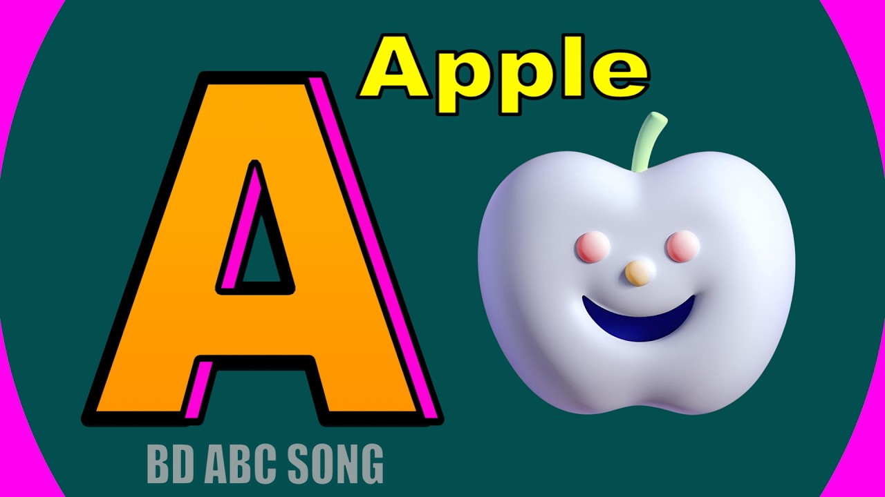 А — яблоко, Б — банан — песенка про алфавит для детей