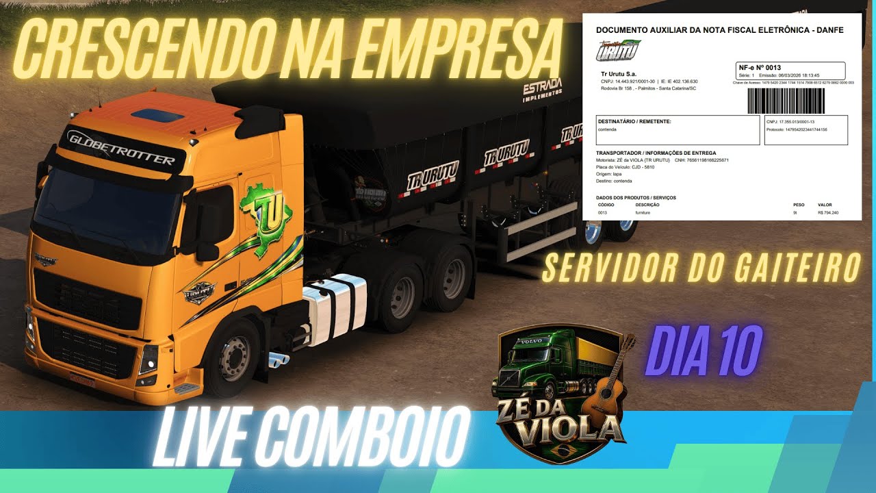 LIVE - CRESCENDO NA EMPRESA | MAPA ELDORADO - SERVIDOR DO GAITEIRO Euro truck Simulator 2