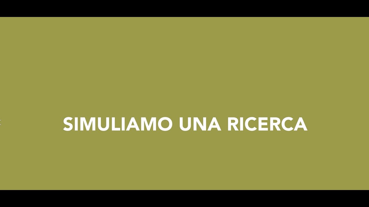 Simuliamo una ricerca d'archivio