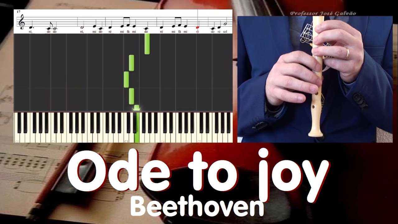 Ode to Joy - Hino da Alegria - Nona Sinfonia de Beethoven - Notas para flauta e piano