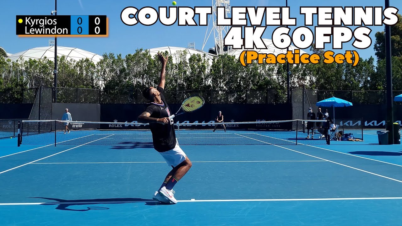 Nick Kyrgios Court Level Practice Set | 2022 Australian Open (4K 60FPS)