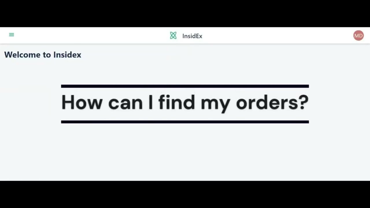 1. How can I find my orders? - InsidEx - International Trade Management Web APP