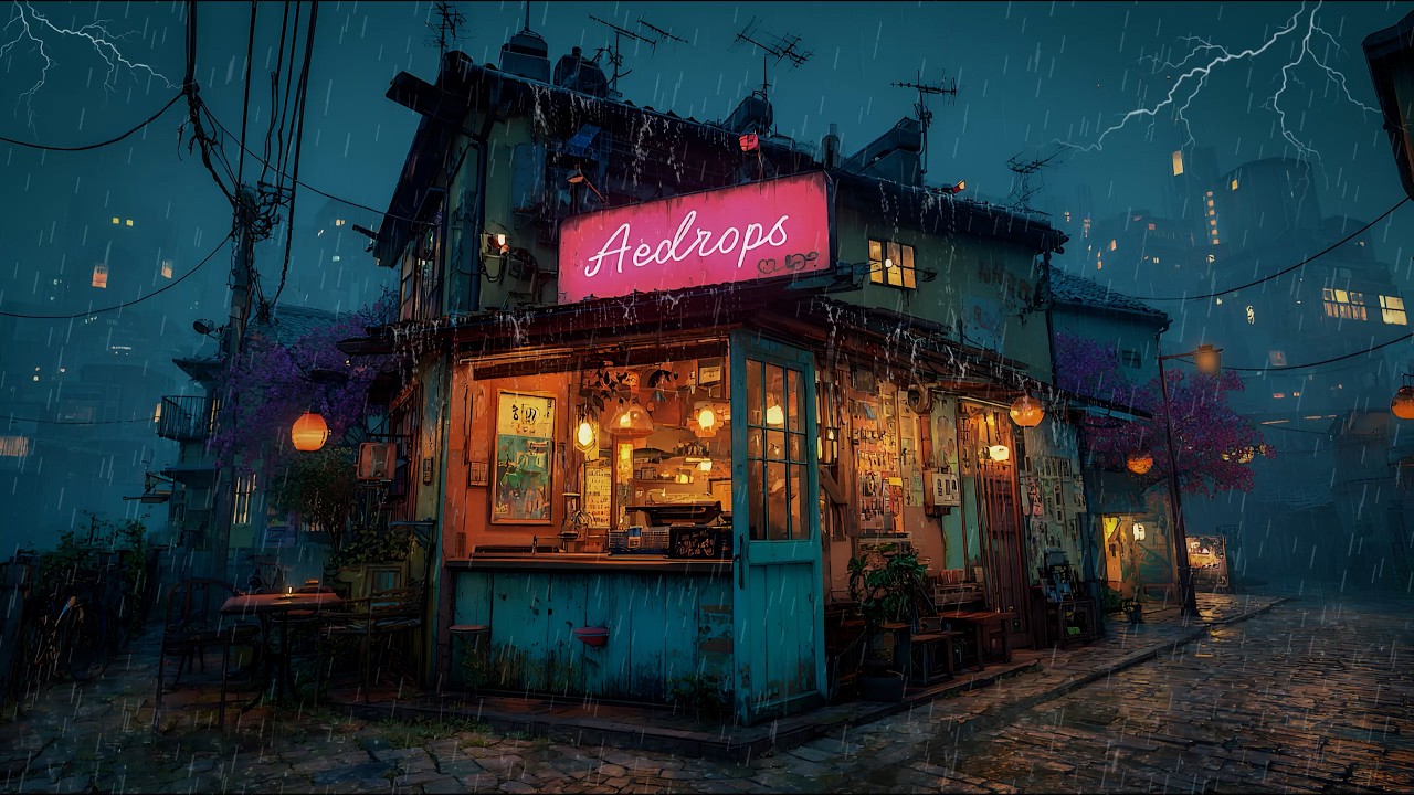 Silent Night Rain Lofi 🌧️ 90s Lofi Chillhop for Focus, Sleep & Night Calm | 12 Hours