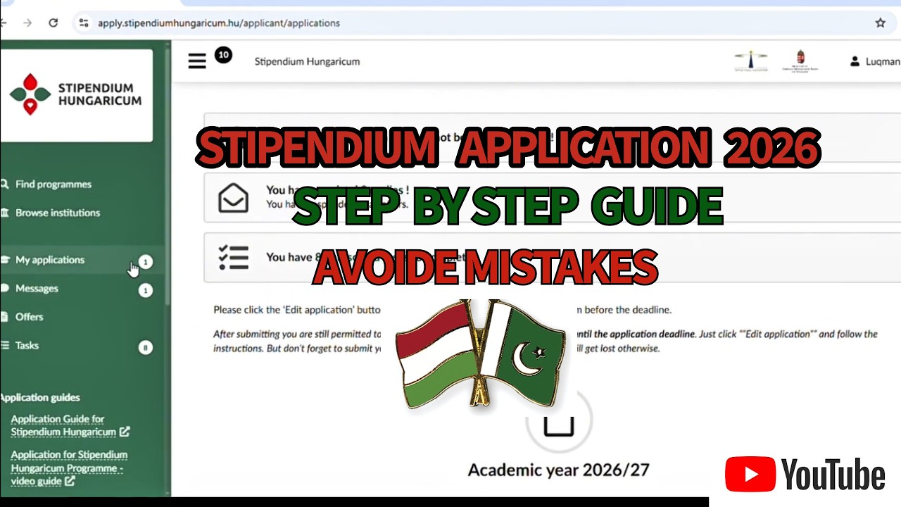 Stipendium hungaricum application form filling | step by step guide for stipendium application