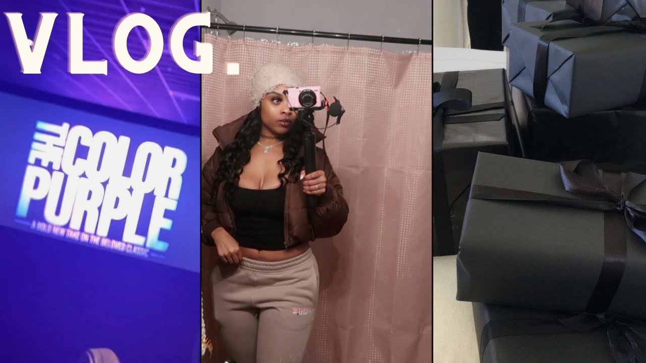 VLOG: Merry Christmas + Going To See THE COLOR PURPLE + WHAT I GOT FOR XMAS | LoBunnie