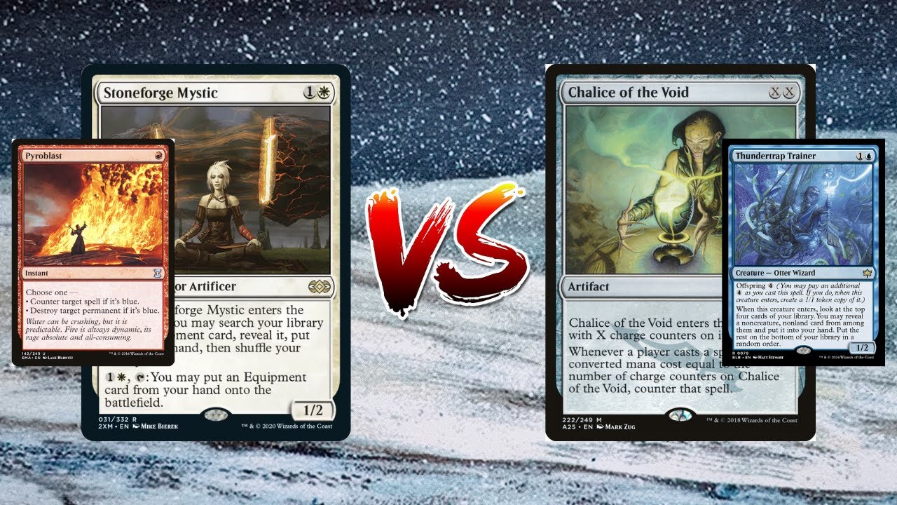 MTG Legacy Stoneblade Vs UB Cloudpost (Stoneforge Mystic Vs Chalice of The Void)