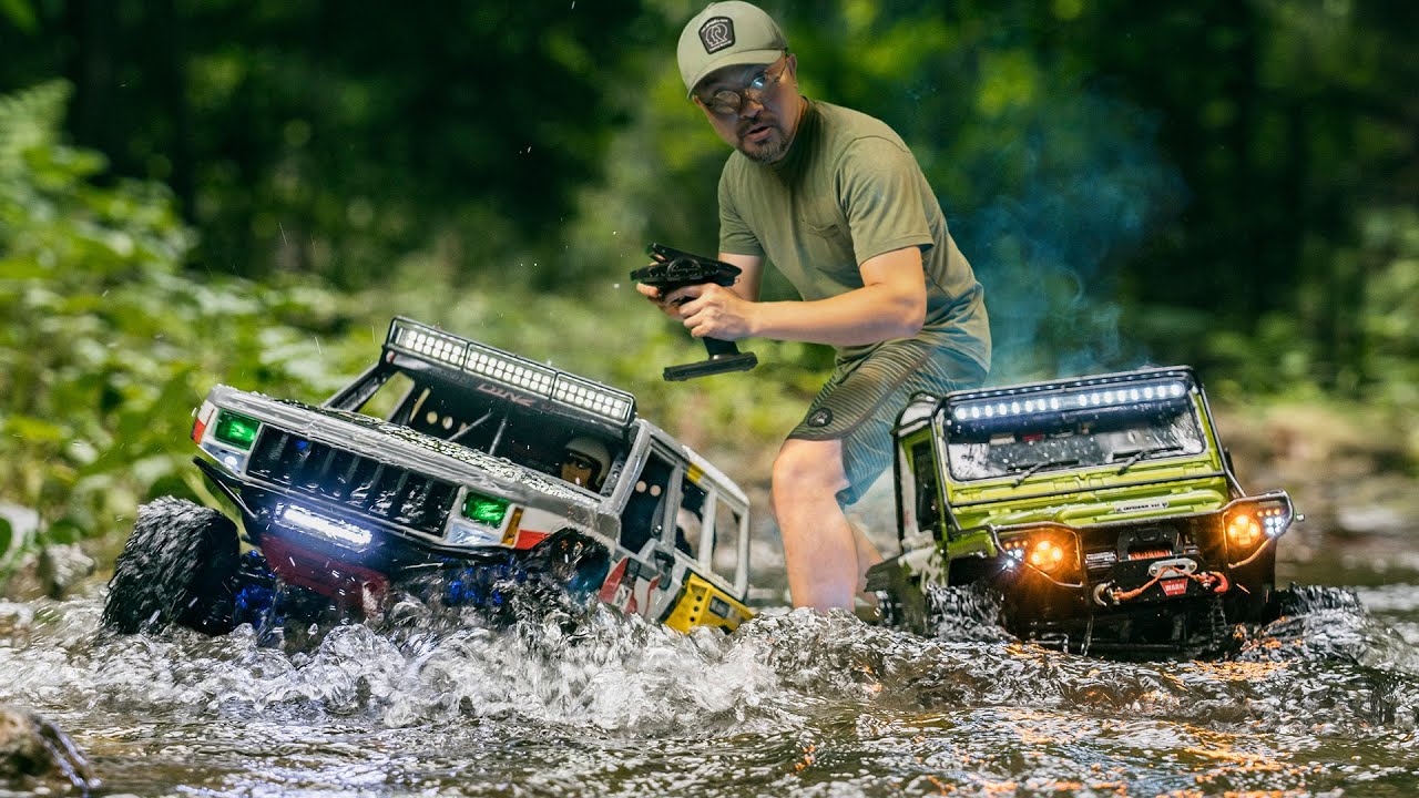 Rc Crawler Adventure Traxxas Trx4 Deffender D90 & Jeep Cherokee | Rc Cars Off Road