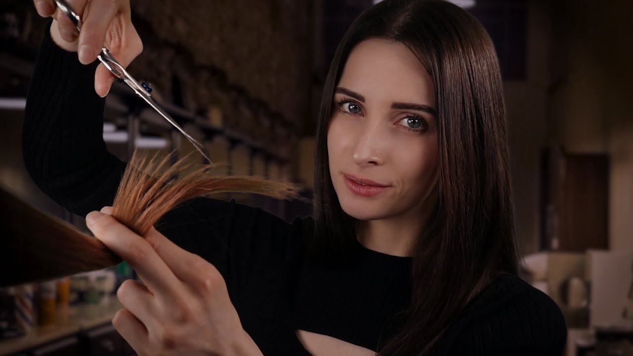 ASMR Barber Haircut Roleplay ✂ Long Hair Haircut at the Barber Shop