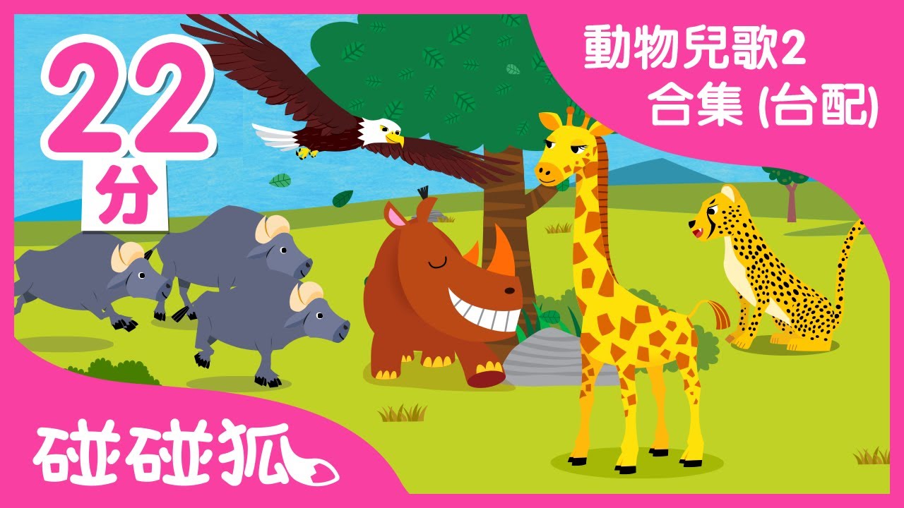 動物兒歌2合集（台配）| 學學草原和海裡的各種動物 | 兒童早教認知｜連續播放｜動物兒歌 臺灣配音｜碰碰狐Pinkfong中文儿歌