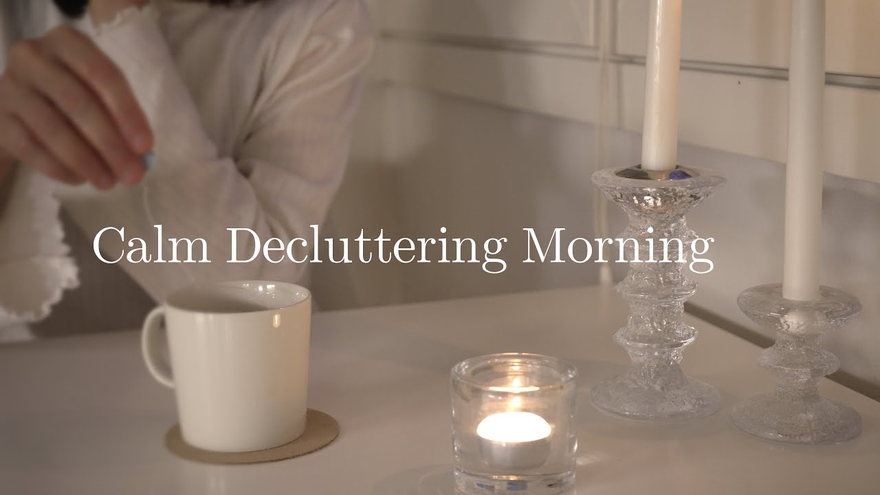 A Calm Morning Decluttering my Clothes | Winter Wardrobe & Decluttering Motivation | Slow Living