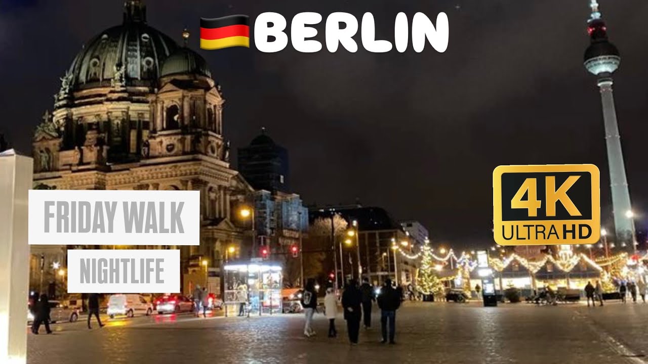 BERLIN,GERMANY| FRIDAY NIGHT| WALKING TOUR AROUND THE BEST BARS IN FRIEDRISCHSHAIN | 4K - HDR | 2024
