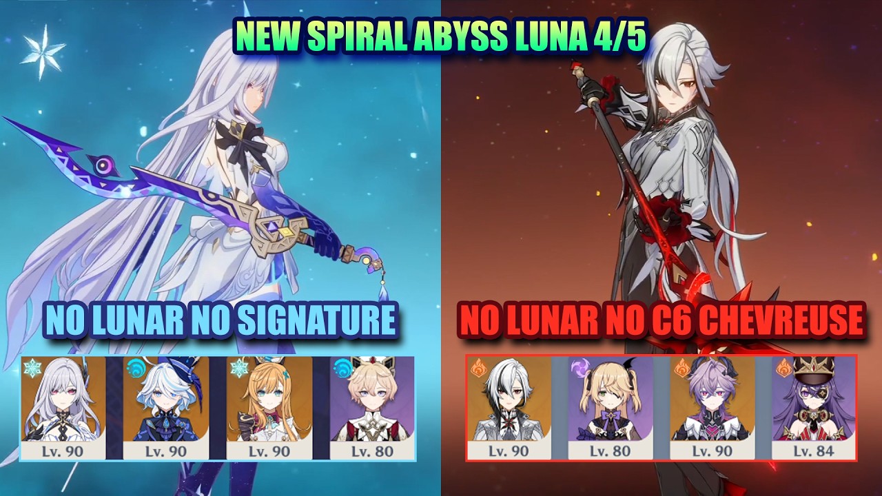 NEW Spiral Abyss Luna 4/5 No Lunar | Skirk Freeze & Arlecchino Hexerei Overload | Genshin Impact
