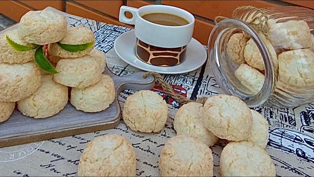 Cemi 3 Erzaqla Asan Ve Cox Dadli Pecenye Resepti.Kokoslu Pecenye
