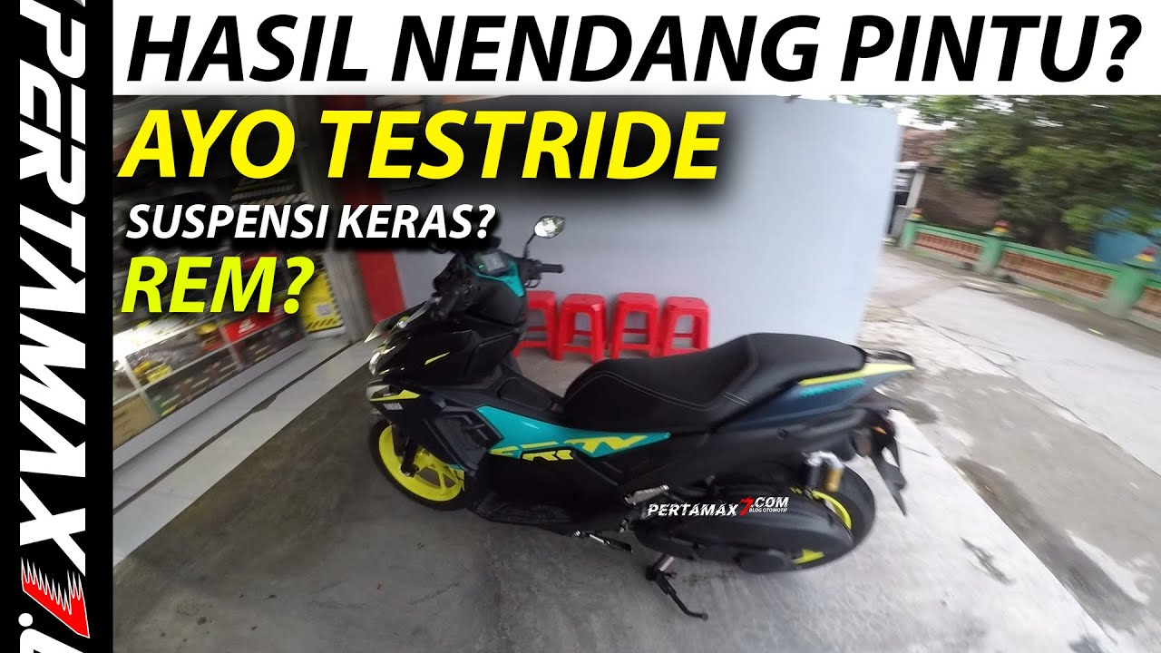 REVIEW Test Ride Yamaha Aerox Alpha Cybercity Biru Jalan Sore Bantul #aeroxalpha #aerox #cybercity