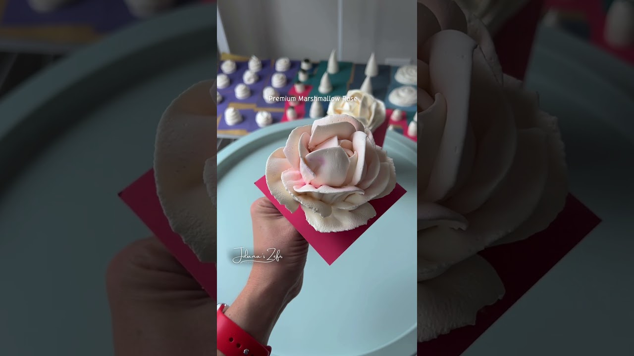 Marshmallow rose tutorial piping &bull; edible zefir flower &bull; join in my class