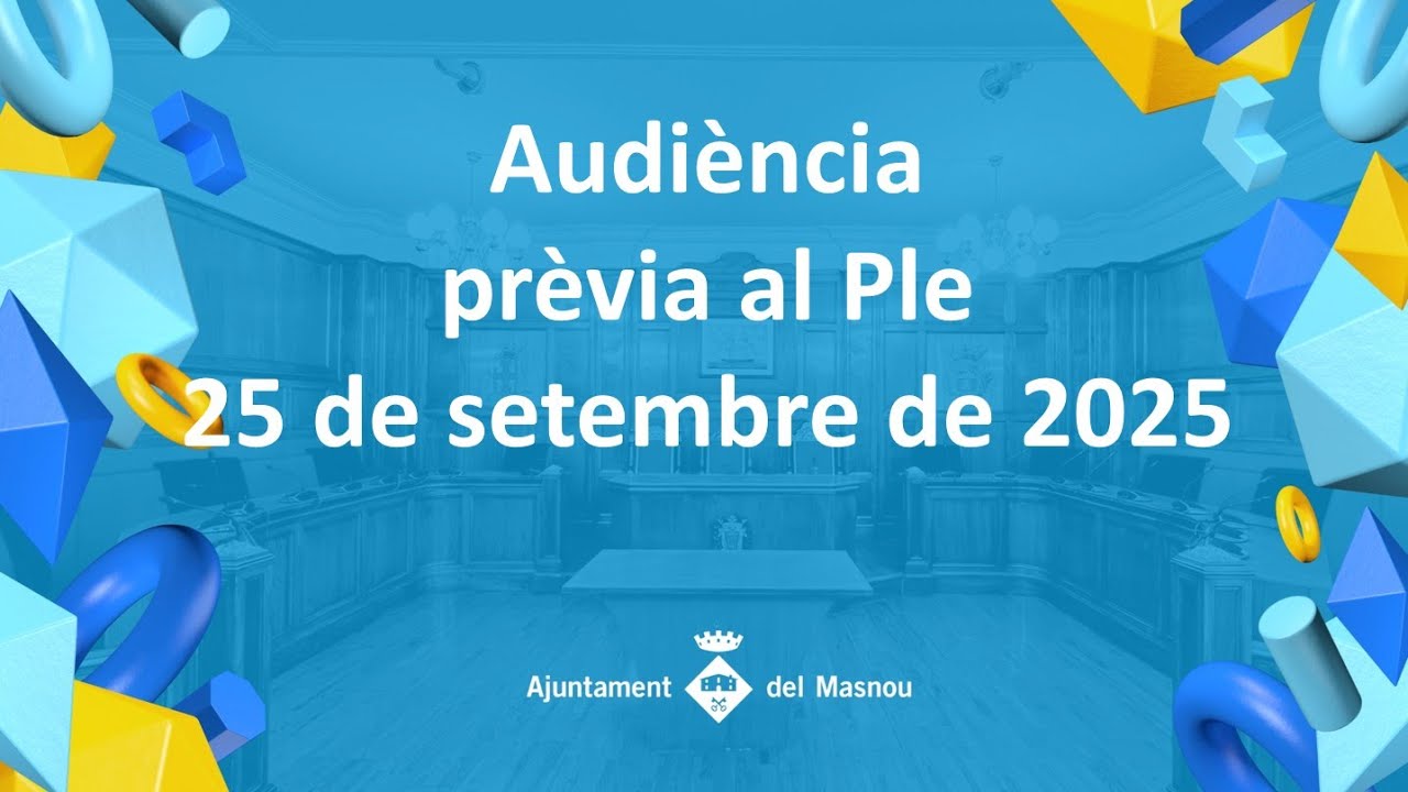 Audiència prèvia del dia 25 de setembre de 2025