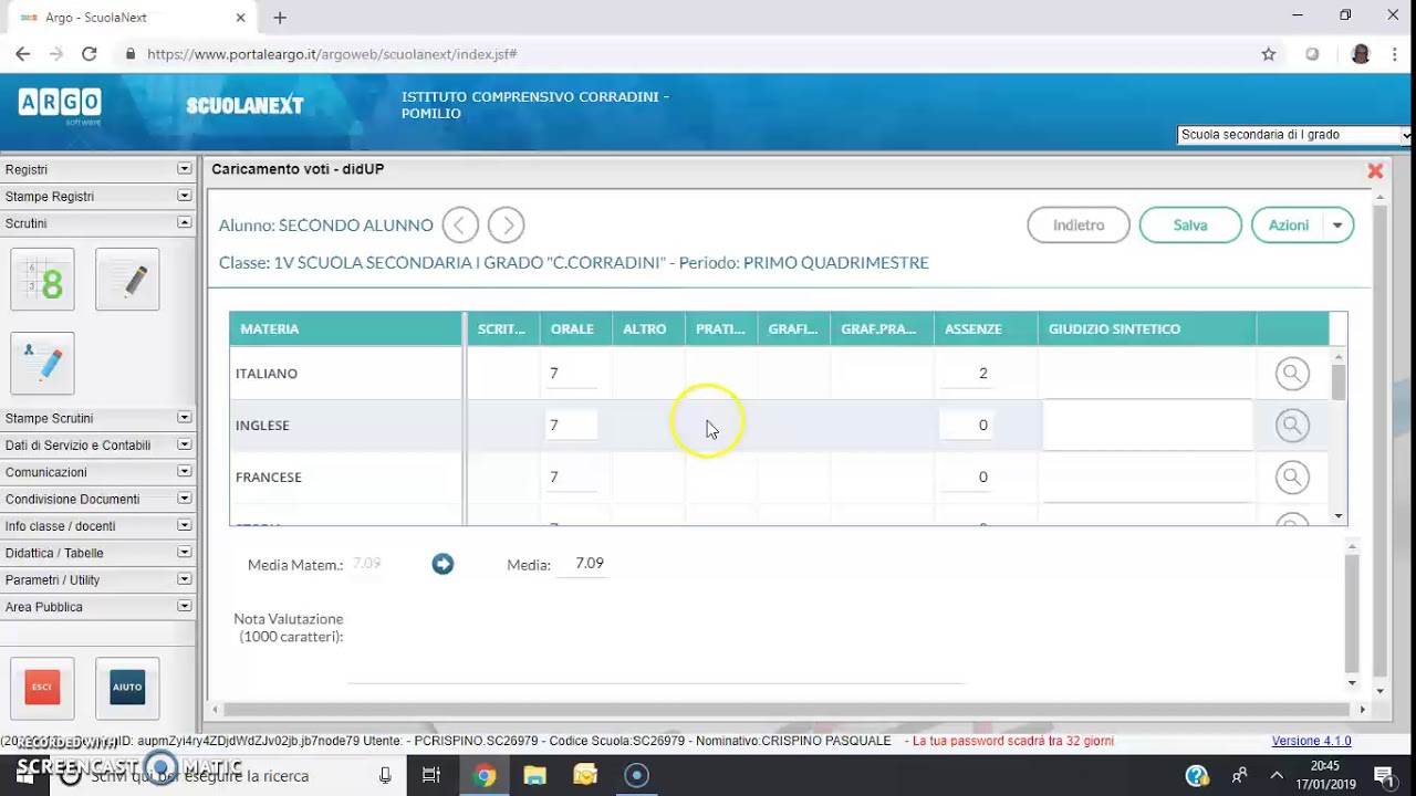 Come preparare il tabellone dei voti e gestire lo scrutinio su Argo
