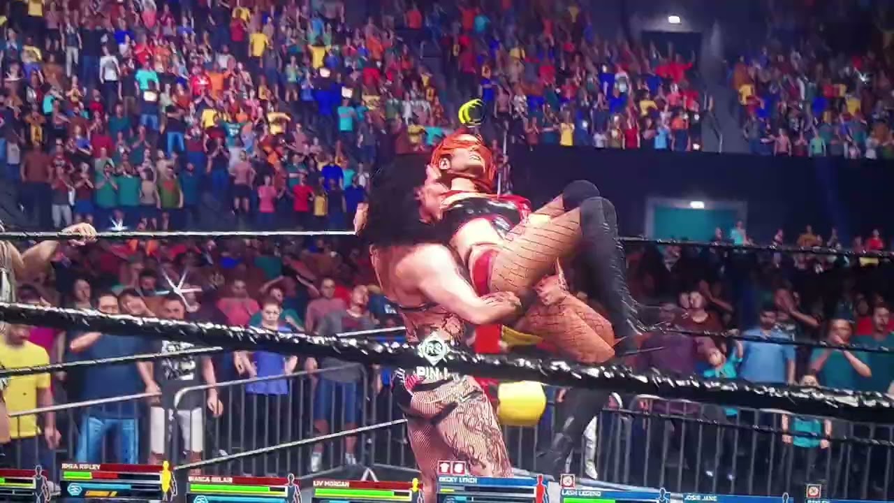 Women's 4 on 4 tag match WWE 2k25 Friday February 6th 2026