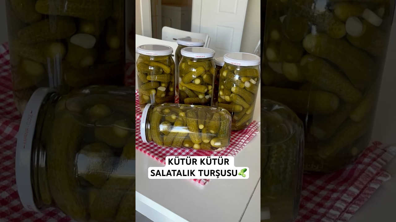 KAYNAR SU İLE K&Uuml;T&Uuml;R K&Uuml;T&Uuml;R SALATALIK TURŞUSU🥒💯 #turşutarifleri #salatalıkturşusu