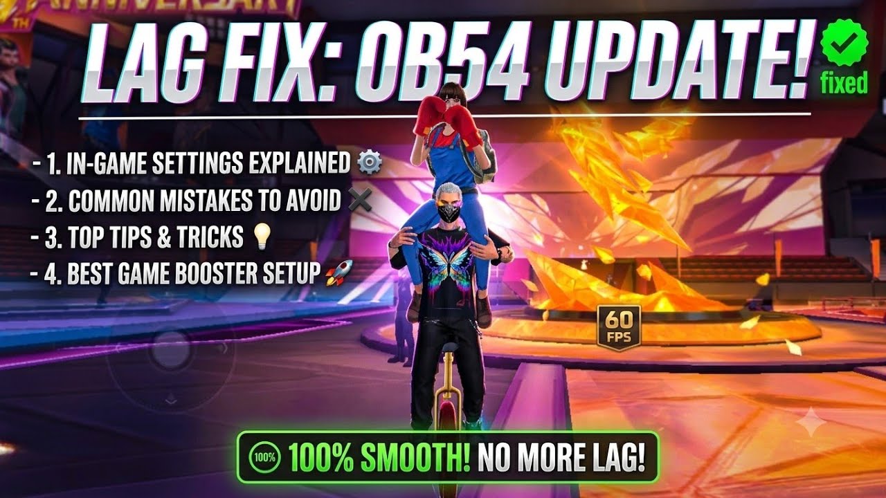 Ob54 update Lag Fix In Free Fire Max All Dvaice Smooth Gameplay after watch this Video 