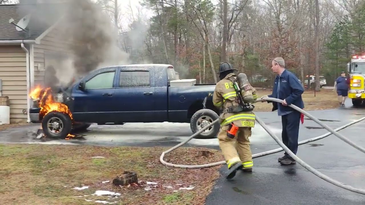 Vehicle fire in Great Mills, MD 2-3-2022