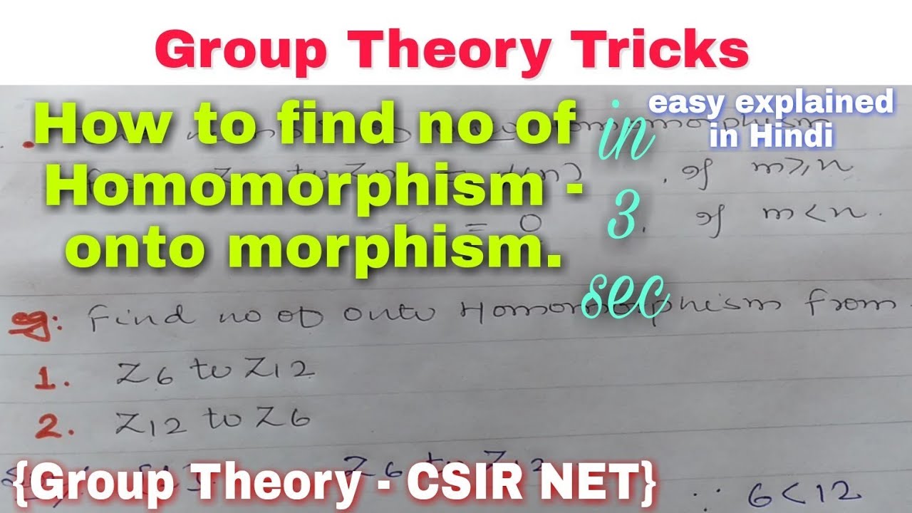 HOW TO FIND NUMBER OF HOMOMORPHISM AND ONTO MORPHISM | CSIR NET GROUP THEORY TRICKS