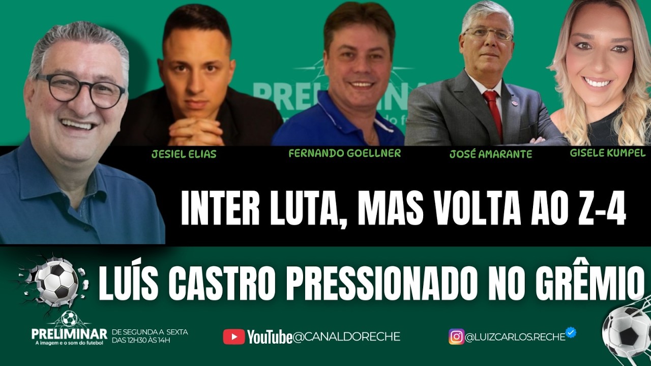INTER LUTA, MAS VOLTA AO Z-4 | LUÍS CASTRO PRESSIONADO NO GRÊMIO - PRELIMINAR - 13/02/2026
