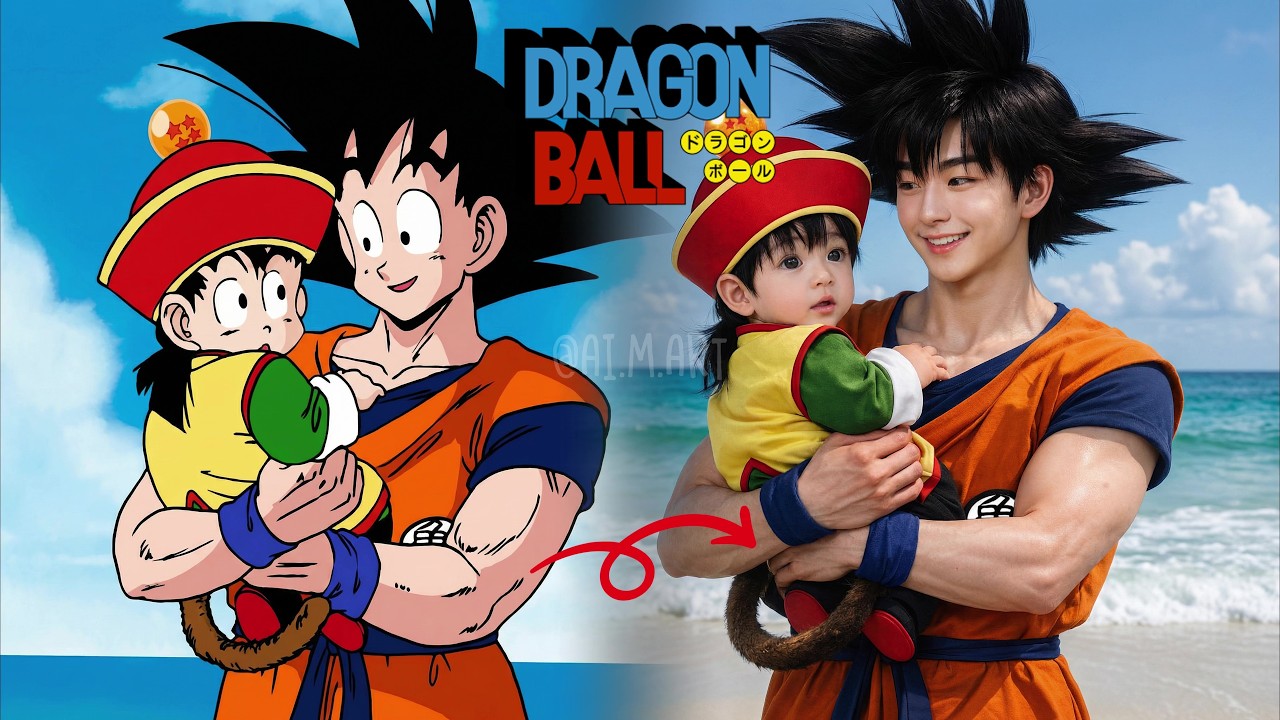 [드래곤볼] 현실 강림 4K 실사화 비주얼 (ドラゴンボール) 🐉 AI LIVE ACTION!