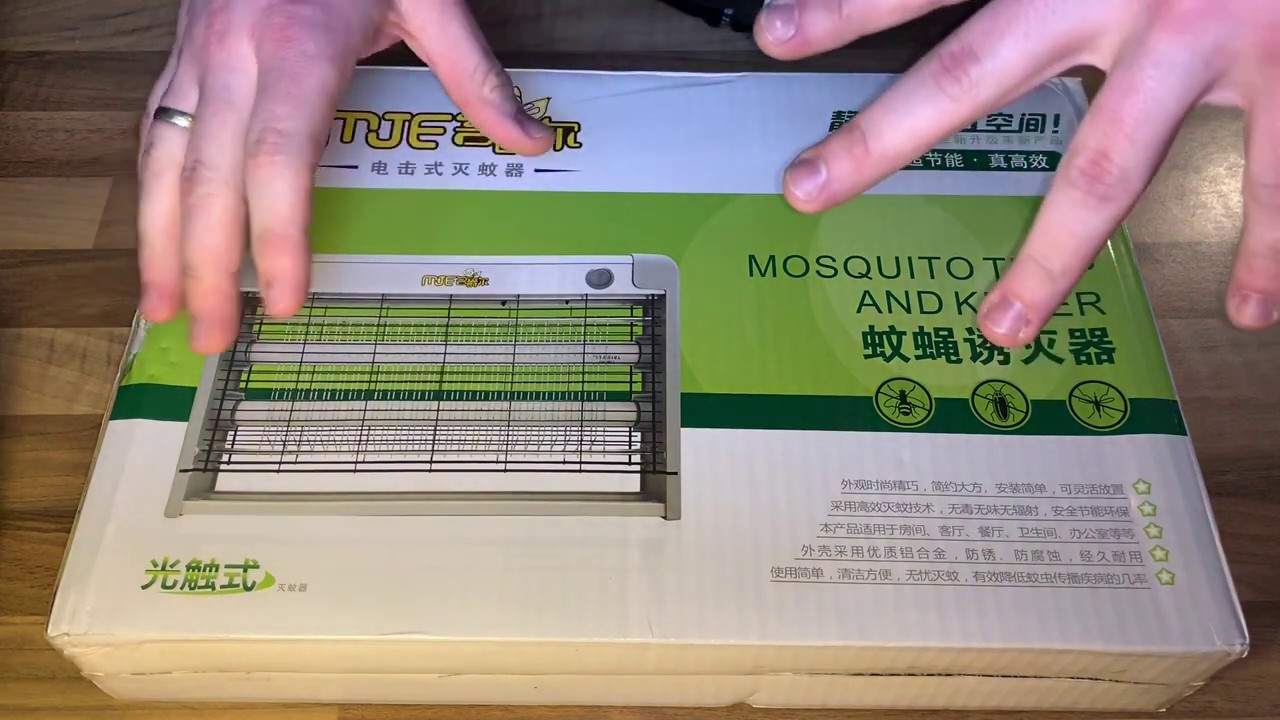 PLUIESOLEIL Moskito Killer Lampe Insektenkiller Elektrische LED Zappers 20W unboxing und Anleitung