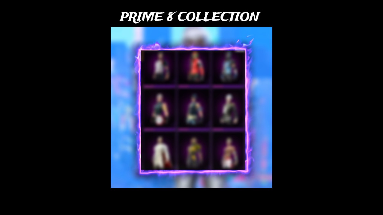 PRIME LEVEL 8 I'D COLLECTION 😱 | FREE FIRE RARE ID COLLECTION 