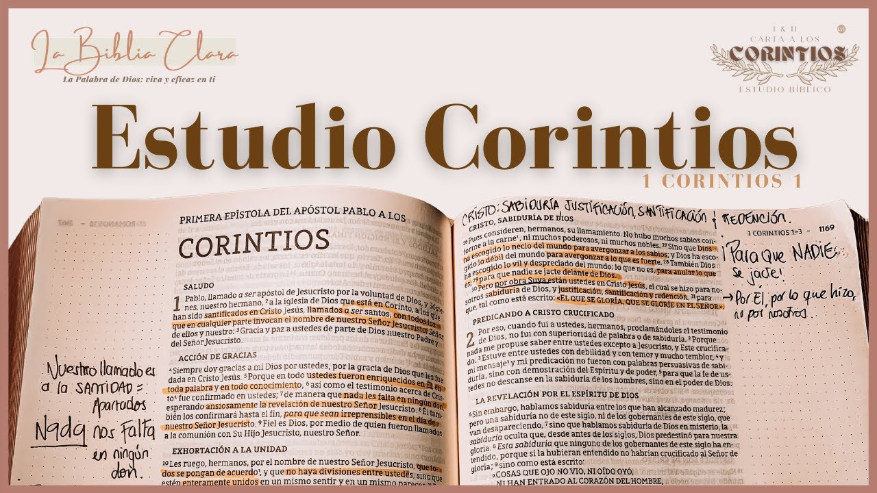Estudia CORINTIOS conmigo: 1 de Corintios Cap.1