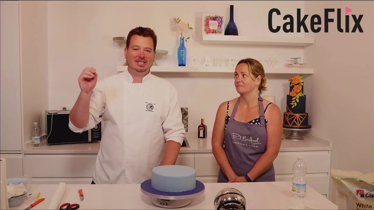 Ganaching and covering a round cake | Live Show | CakeFlix