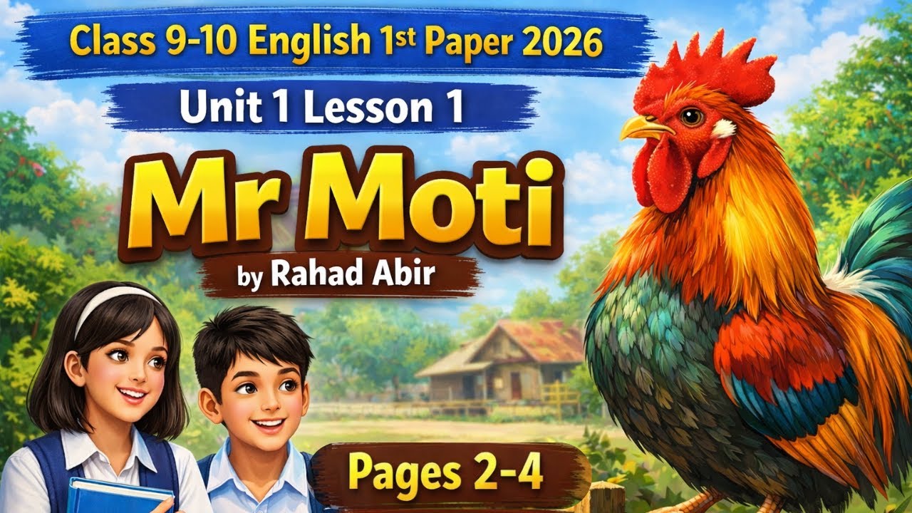 Mr Moti by Rahad Abir from Unit 1 Lesson 1 &ndash; Pages 2-4 of Class 9-10 English 1st Paper 2026