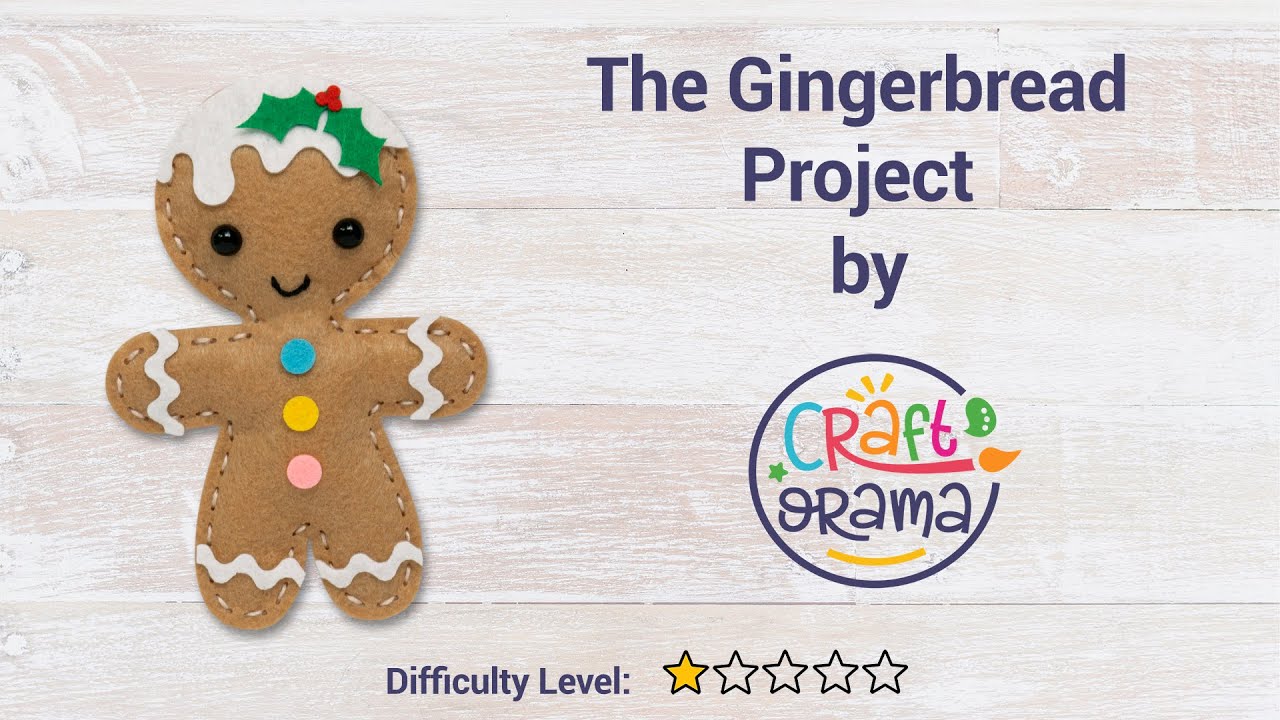 Craftorama Felt Gingerbread Man (Step by Step Tutorial)