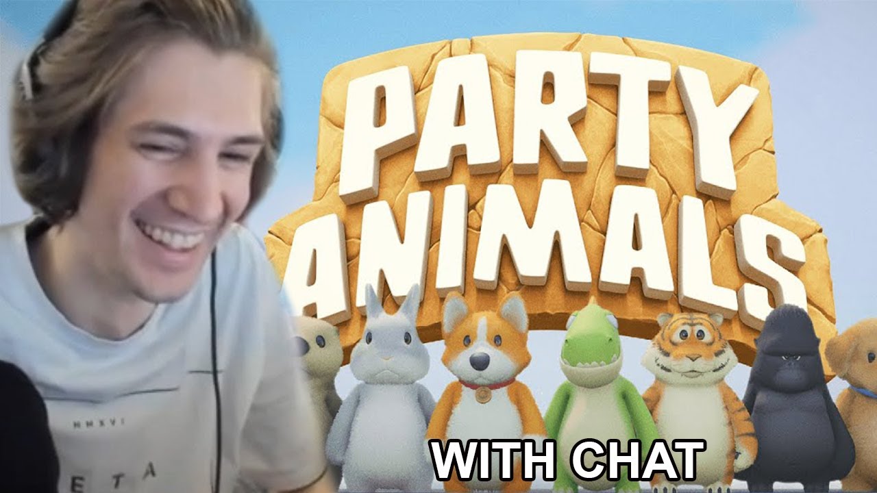 xQc react to Party Animals - Official Console Announce Trailer - Xbox & Bethesda Games Showcase 2021