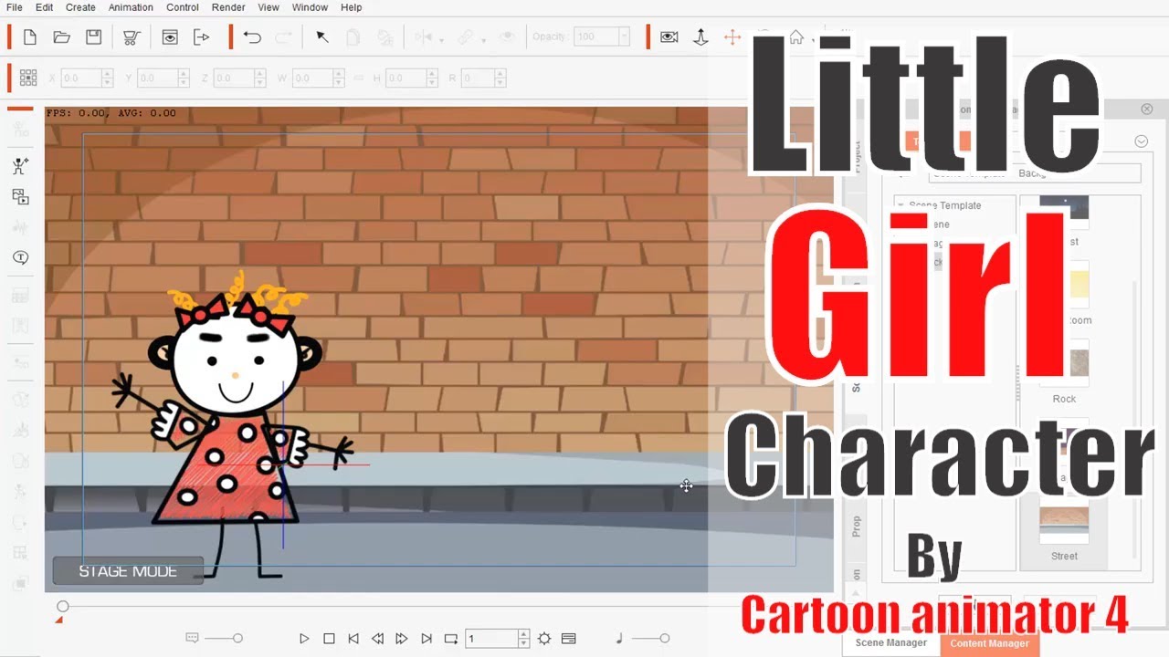 How to create character little girl in cartoon animator 4