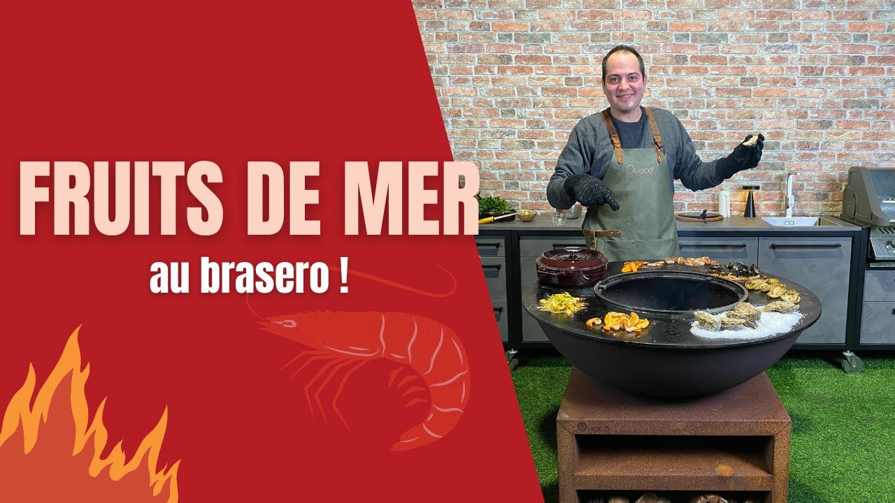 Fruits de mer au braséro plancha !