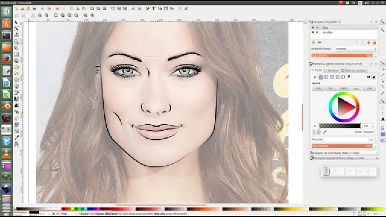 tuto inkscape : portrait ligne art