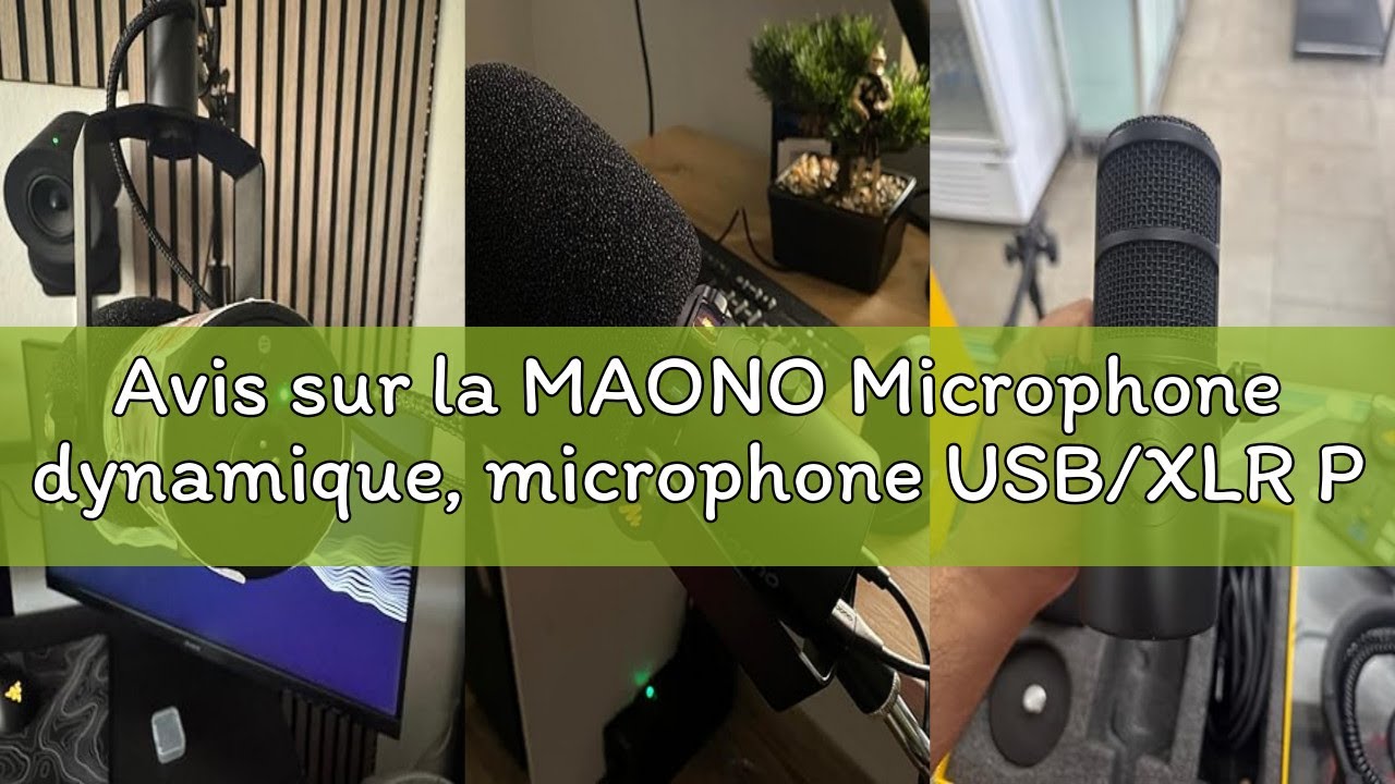 Avis sur la MAONO Microphone dynamique, microphone USB/XLR Podcast PC avec logiciel, égaliseur, Tap-