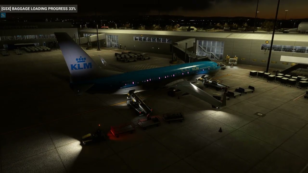 KLM 737-800 Glasgow to Amsterdam Full Flight (Microsoft Flight Simulator)