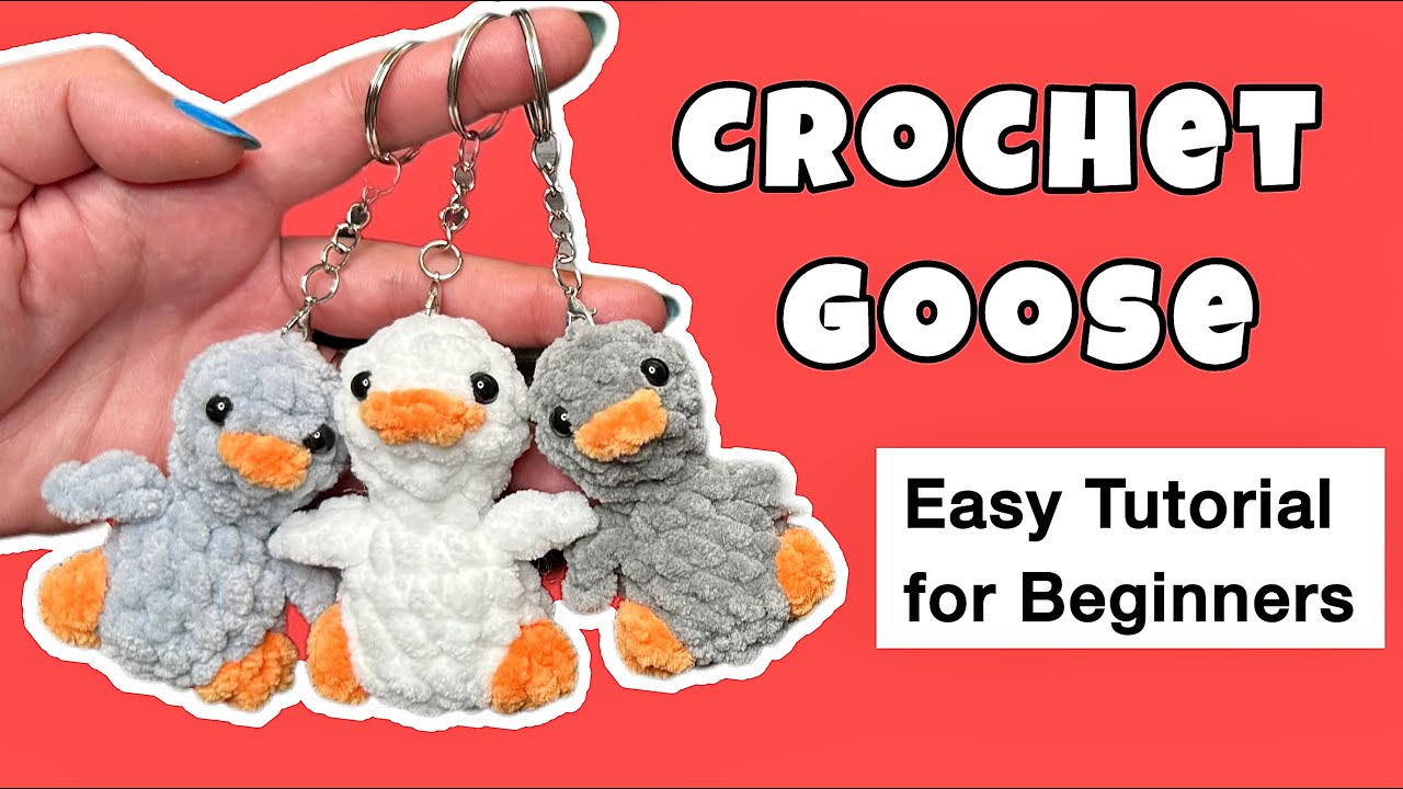 How to Crochet a Plush Goose Keychain | Easy Amigurumi Tutorial