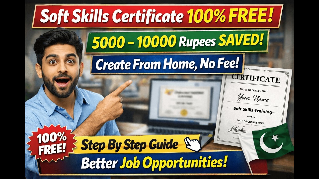 FREE Soft Skills Certificate in Pakistan 2026 | No Fee | Save 5000–10000 Rs!