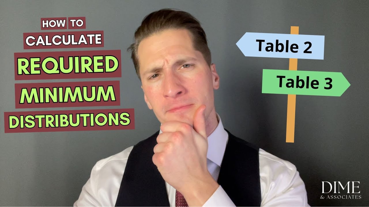 How to Calculate Required Minimum Distributions (RMDs) and which Lifetime Table to Use