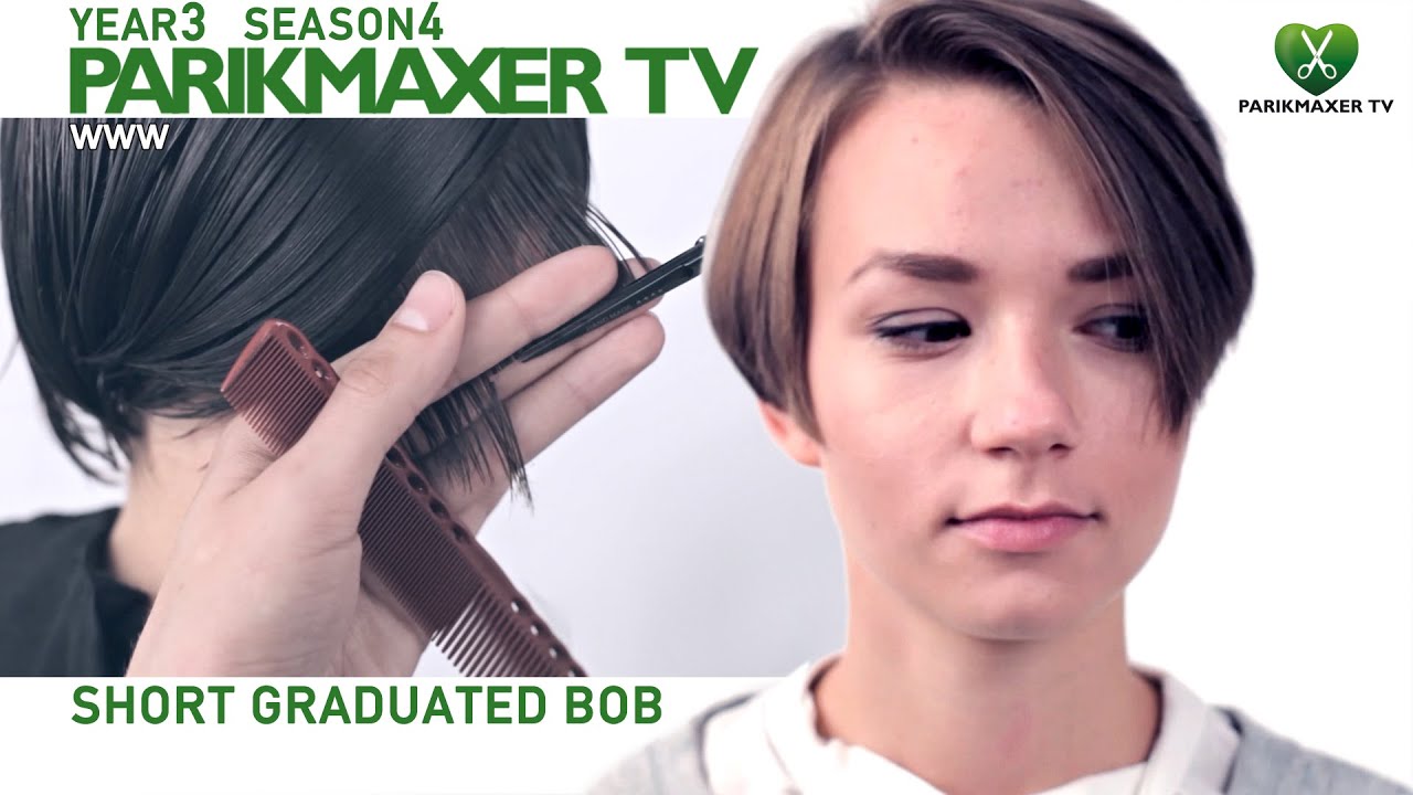 Short graduated bob парикмахер тв parikmaxer.tv