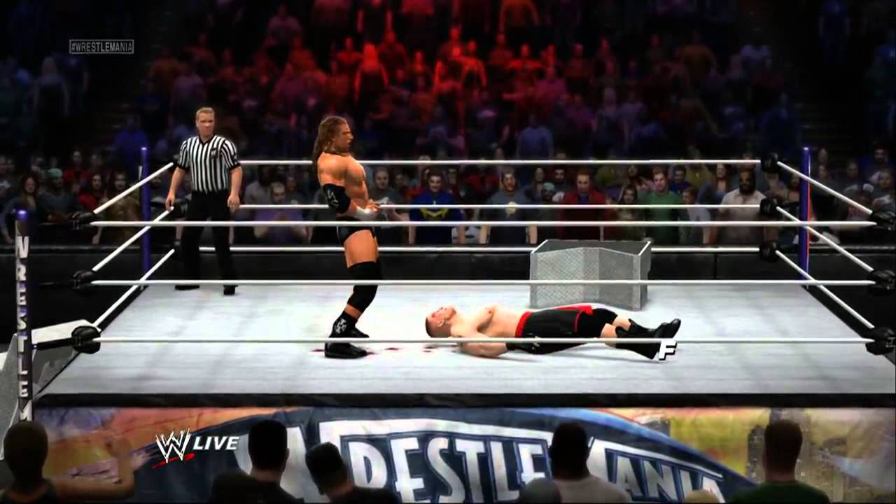 WWE '13 Brock Lesnar vs Triple H WrestlemaniaDoubleLLGaming