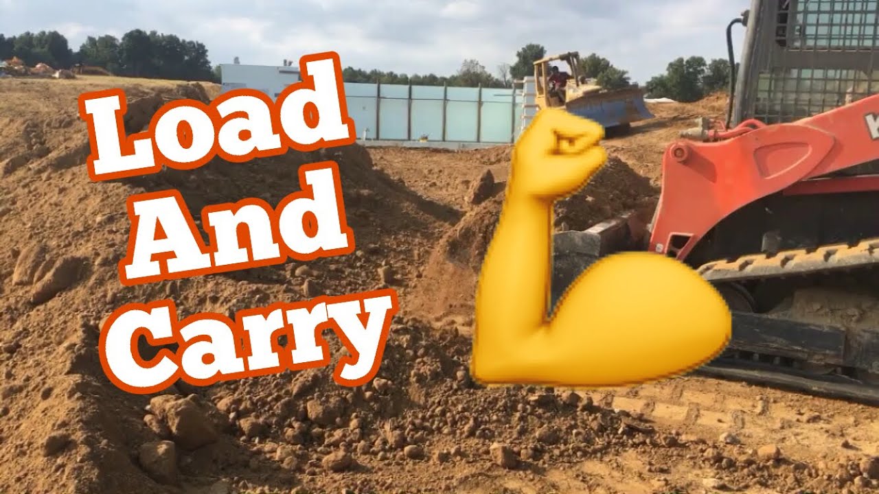 Load and carry with kubota skid steer loader - basement excavation