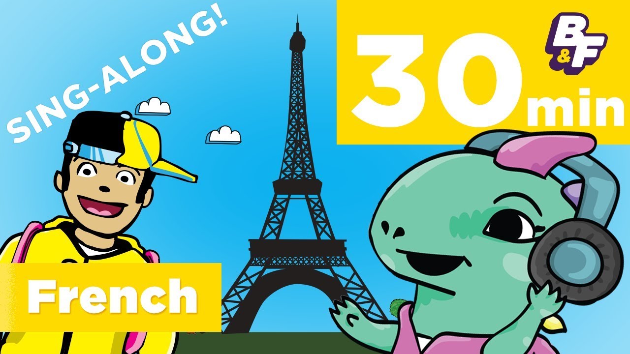 30 Minute French Sing-Along Compilation for Beginners | BASHO & FRIENDS 4k Learning Songs for Kids