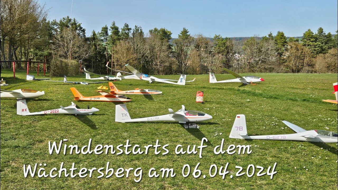 Windenstarts auf dem Wächtersberg - Compilation (Slow-Mo)
