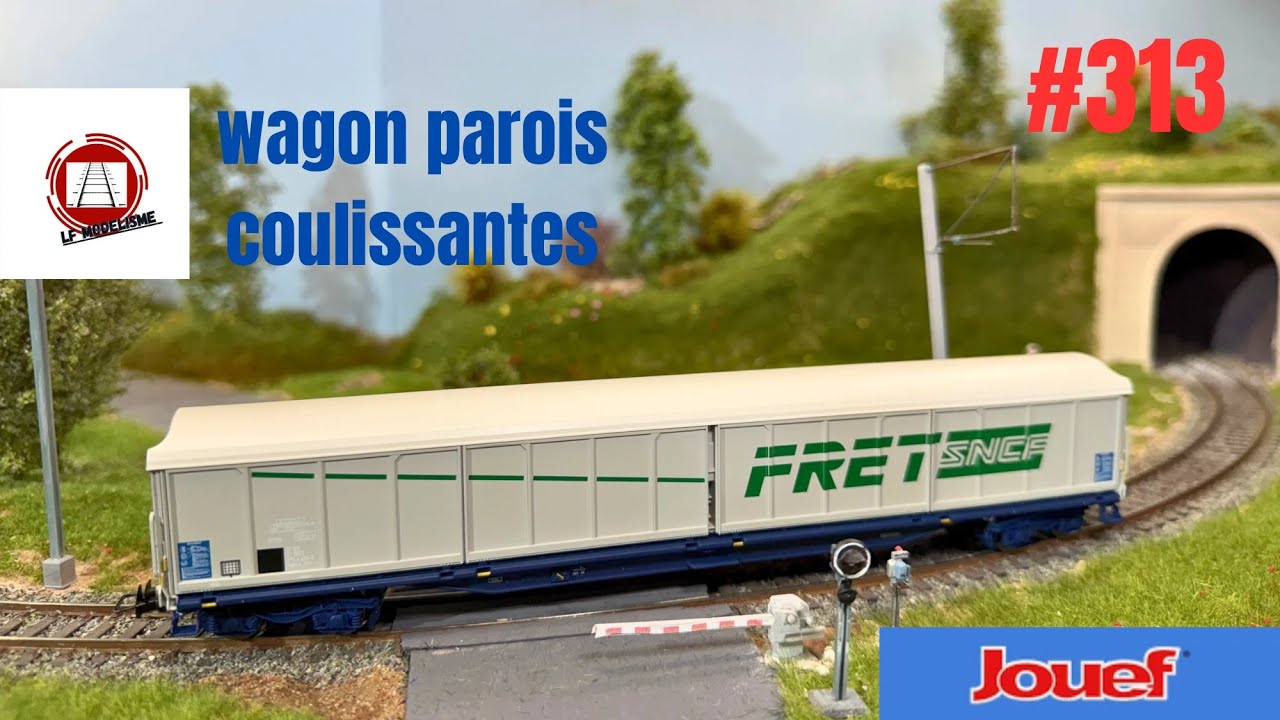 #313 WAGON PAROIS COULISSANTES HO FRET SNCF JOUEF  MODELISME FERROVIAIRE TRAIN MINIATURE unboxing 